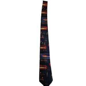 Vintage Designs By A. Rogers Men's Trout Salmon Fishing Neck Tie